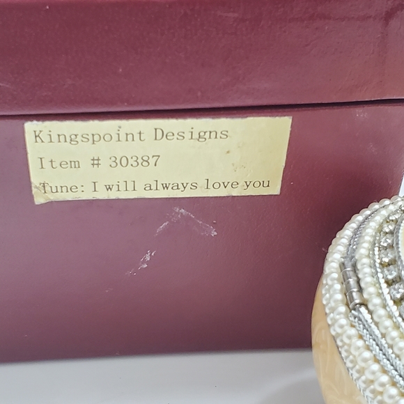 NEW Kingston Designs Heart Egg Musical Jewelry Box I Will Always Love You ❤️ - Picture 8 of 12